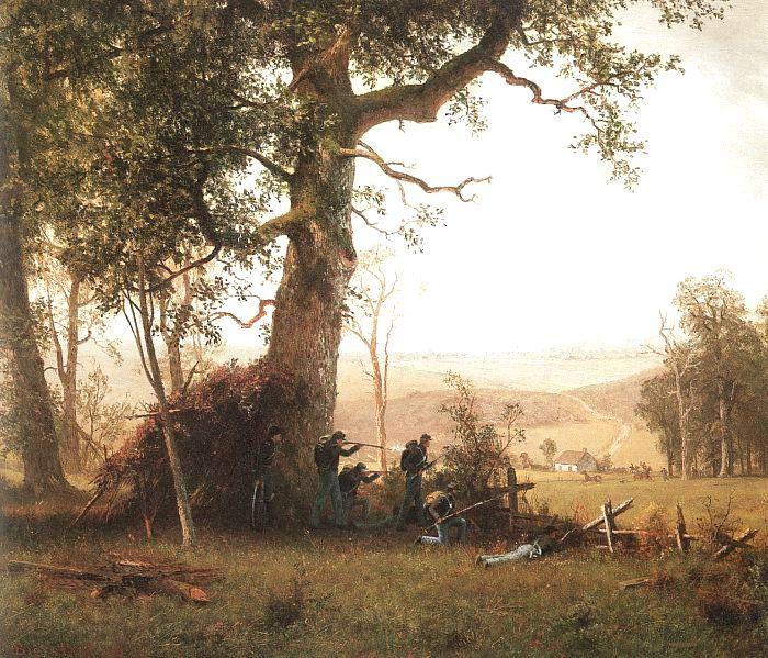 Bierstadt, Albert Guerrilla Warfare Germany oil painting art